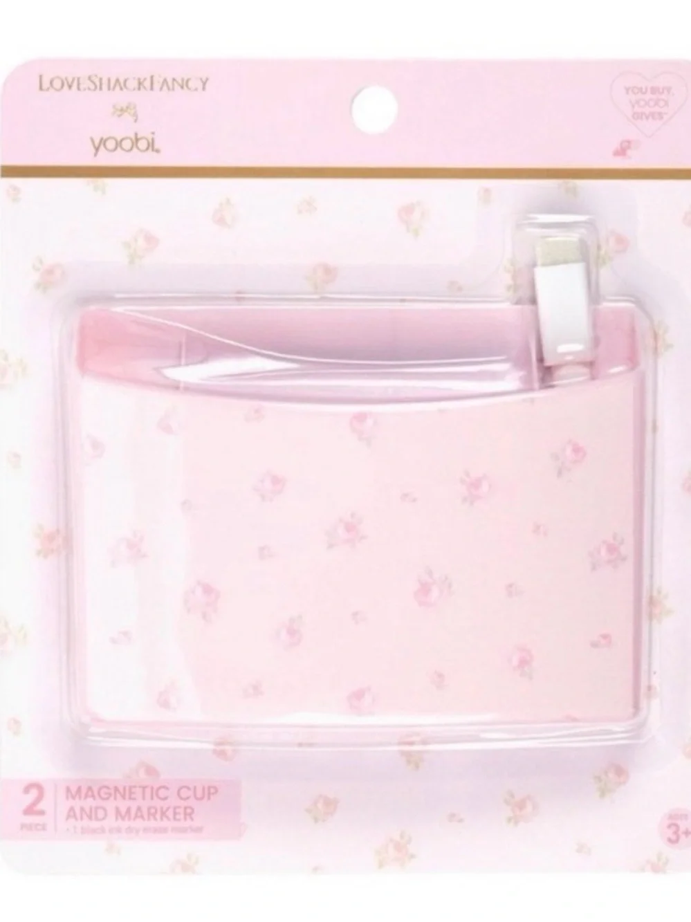 LoveShackFancy x Yoobi Magnetic Cup w/1 black dry erase marker